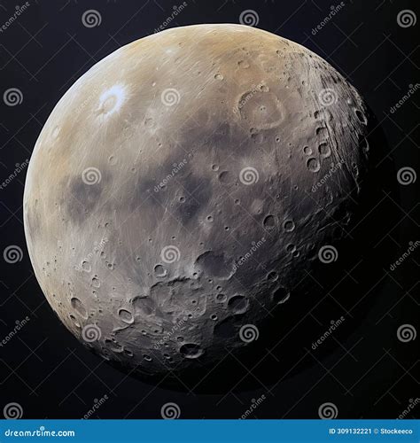 Detailed Full Frame Deimos with Doge Face Crater - Nasa Hdr Hq Photo Stock Illustration ...