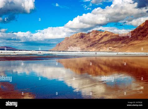 Famara Beach Lanzarote Stock Photo - Alamy