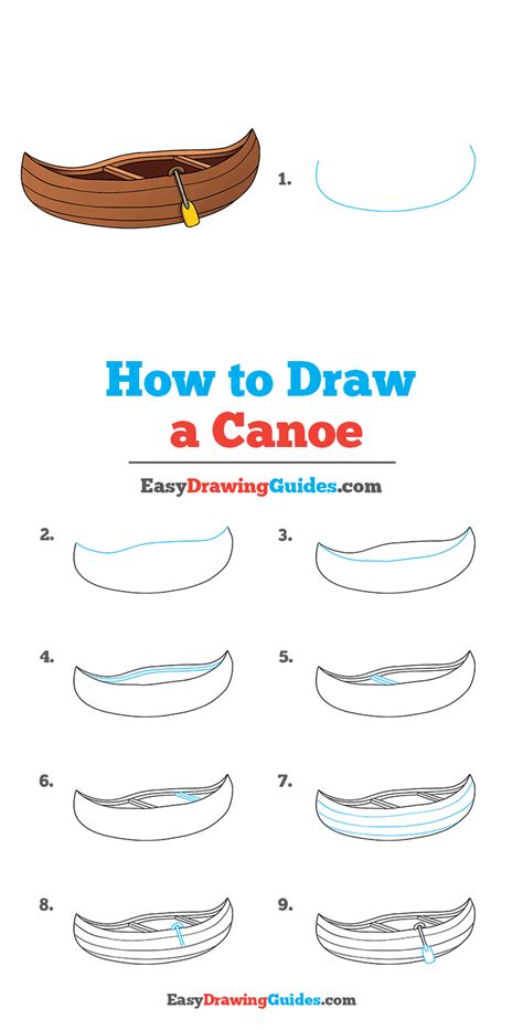 How to Draw a Canoe - Really Easy Drawing Tutorial