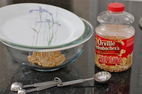 In Michelle's Kitchen: Microwave Popcorn in a Glass Bowl