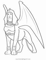 Sphinx 8 Coloring Page For Kids  Free Sphinxs Printable Pages sketch template