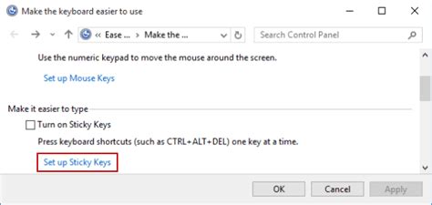 How to Disable Sticky Keys Keyboard Shortcut in Windows 10