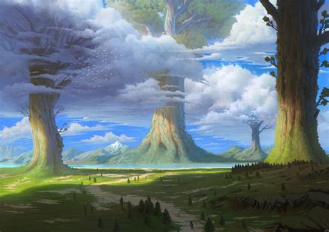 ArtStation - The World Tree , Guillermo Martínez | Fantasy landscape, Fantasy artwork, Landscape ...