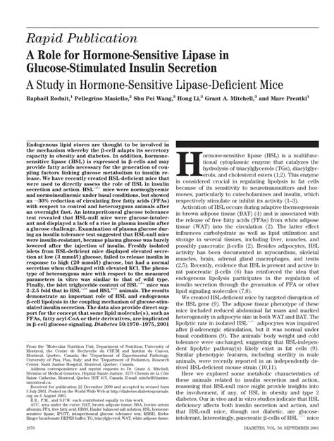 (PDF) A Role for Hormone-Sensitive Lipase in Glucose-Stimulated Insulin Secretion A Study in ...