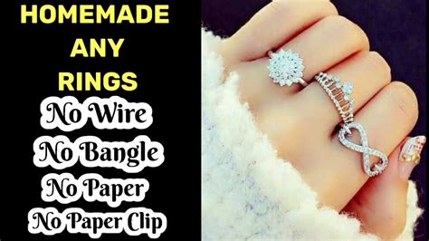 Homemade any ring without wire, bangle, paper or paper clip | make ...