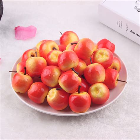 Pack 50 Lifelike Mini Apples Artificial Faux Fruit Miniature Crafts Decorations | eBay