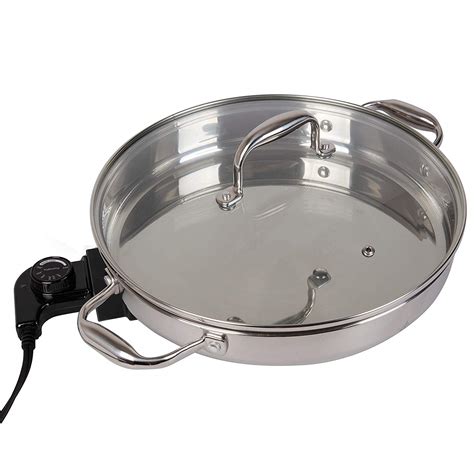 CucinaPro Polished Temperature Control Electric Skillet, 16-Inch