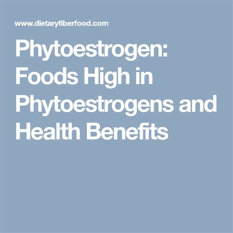 Phytoestrogen: Foods High in Phytoestrogens and Health Benefits | Phytoestrogen foods, Food ...