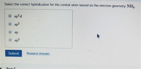 Solved Part B Select the correct hybridization for the | Chegg.com