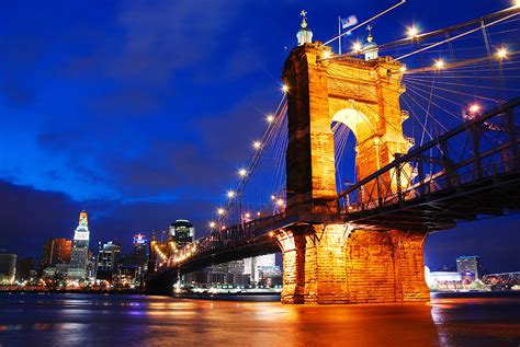 Roebling Bridge Cincinnati Photograph by James Kirkikis - Fine Art America