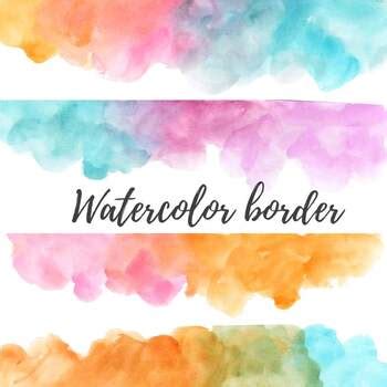 watercolor splash border clipart by Writelovely | TpT