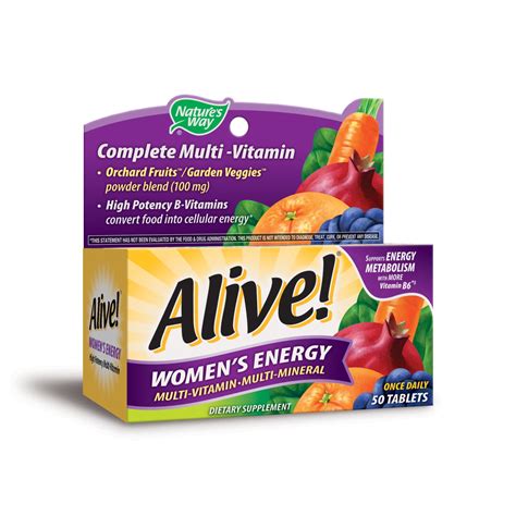 Alive! Women's Energy Multi-Vitamin-Multi-Mineral, 50 Tablets - Walmart.com - Walmart.com