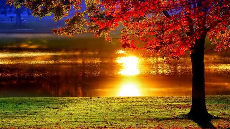 Autumn Lake Sunset Wallpapers - Wallpaper Cave