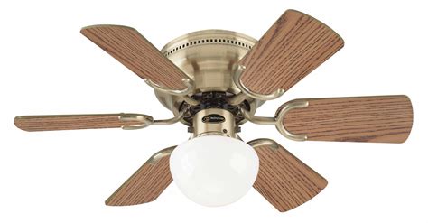 Brass Ceiling Fans With Lights : Aloha® Breeze 52" Dual - mount Bright Brass Ceiling Fan ...