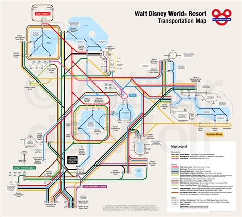 Incredibly detailed -unofficial- transportation map of Disney World ...