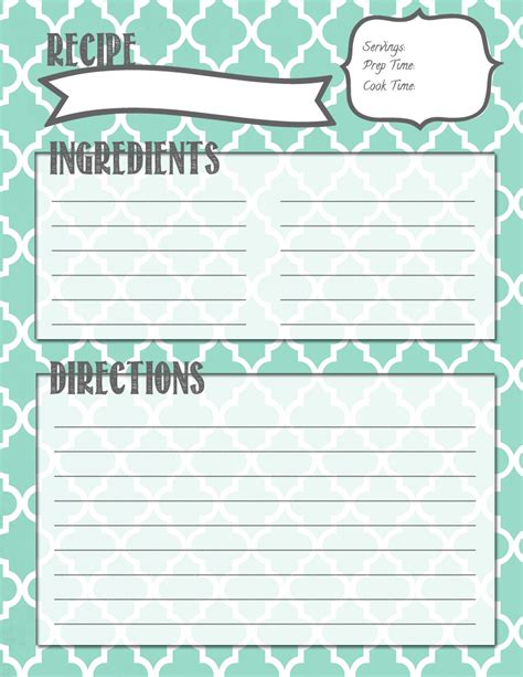 Melanie Gets Married: Recipe Binder Printables