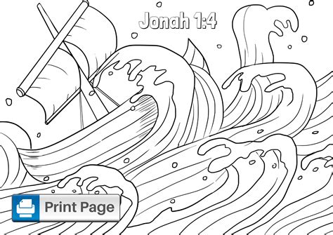 Jonah Goes To Nineveh Coloring Pages