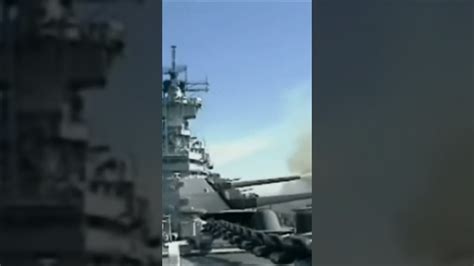 Firing the 16in guns on the Battleship New Jersey - YouTube