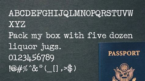 Passport Font Free Download Free Download - Cofonts