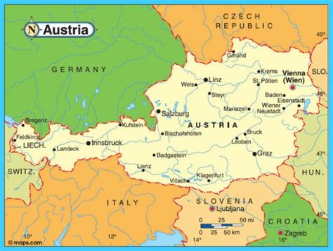 Map Of Germany And Austria With Cities - TravelsMaps.Com