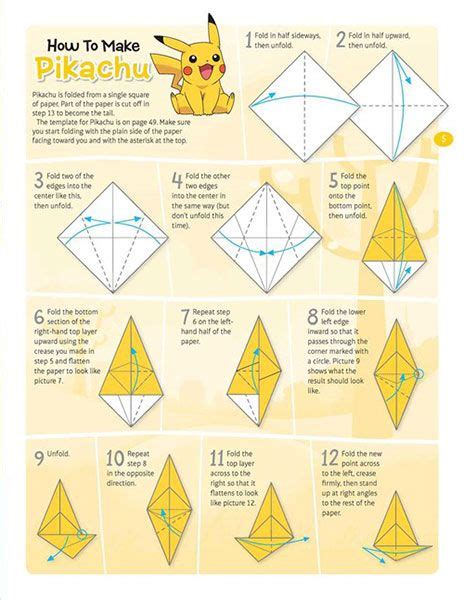 Pokémon Origami Book | Book origami, Cute origami, Origami instructions