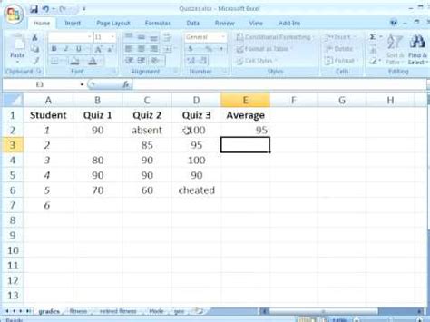 Statistical Analysis with Excel: Finding the arithmetic mean - YouTube