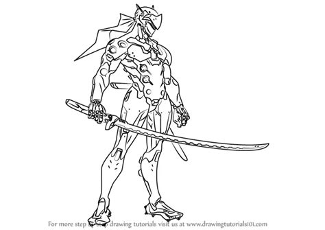 Learn How to Draw Genji from Overwatch (Overwatch) Step by Step : Drawing Tutorials