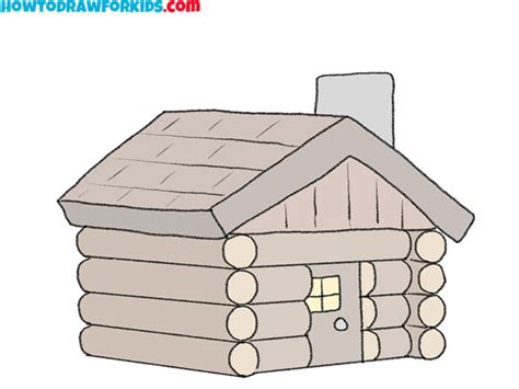 How to Draw a Log Cabin - Easy Drawing Tutorial For Kids