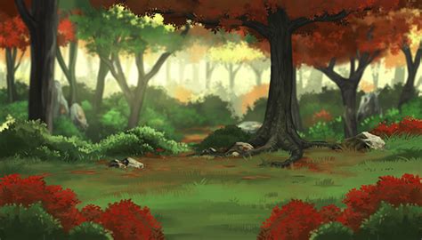 Red Autumn Forest RPG Background | GameDev Market