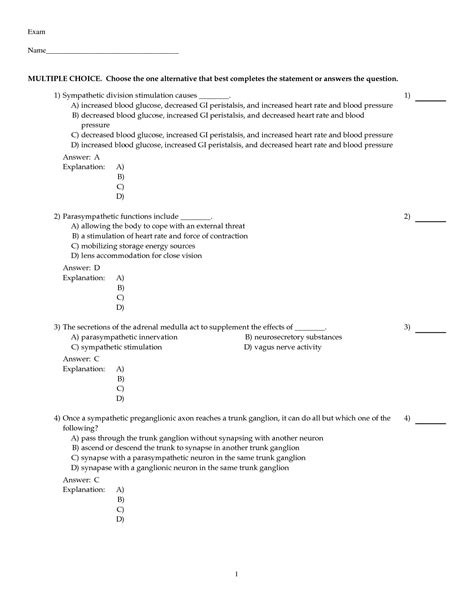 SOLUTION: 14 the autonomic nervous system - Studypool