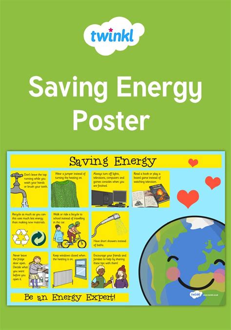 Saving Energy Poster. | Save energy poster, Energy conservation poster, Teaching energy