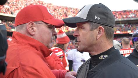 Comparing Ravens Coach John Harbaugh, Chiefs Coach Andy Reid