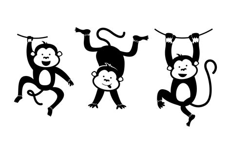 Monkey Silhouettes