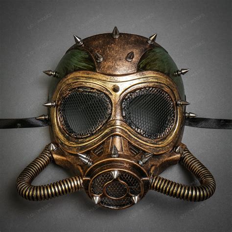 Steampunk Full Face Skull Mask Gas Pipe Submarine Masquerade Halloween ...