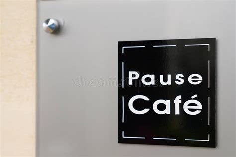 Pause Cafe Logo Text and Sign of Fashion Clothing Store for Women Girls Editorial Image - Image ...