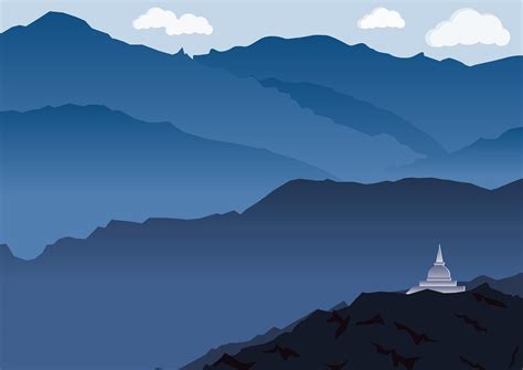 Download Blue, Mountains, Landscape. Royalty-Free Stock Illustration ...