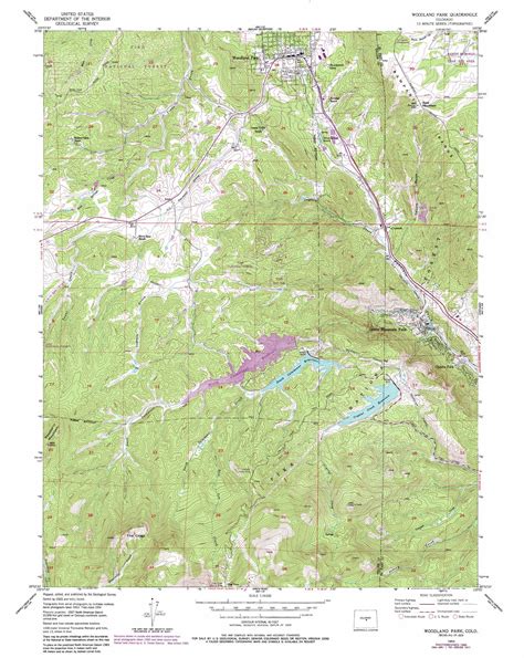 Woodland Park topographic map, CO - USGS Topo Quad 38105h1