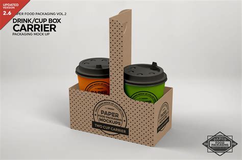 Drink Cup Carrier Packaging Mockup By INC Design Studio | TheHungryJPEG