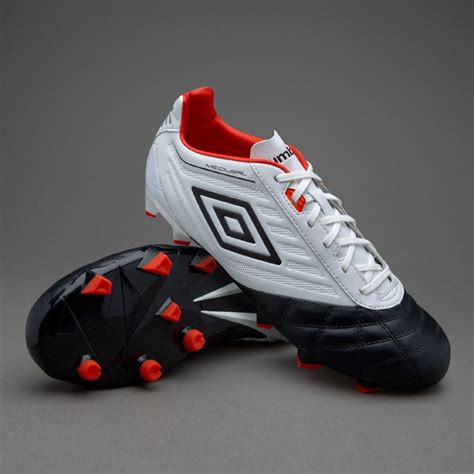 Umbro Medusæ Premier HG - Mens Soccer Cleats - Hard Ground - White-Black-Grenadine | Pro:Direct ...