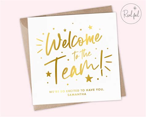 Personalised Welcome to the Team Card New Apprentice New - Etsy