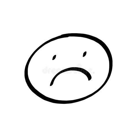 Isolated Sad Face Emoji on White Background Stock Illustration ...