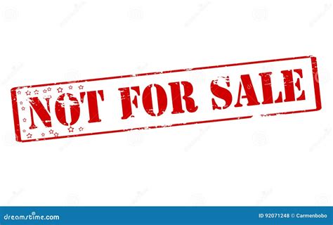 Not for sale stock illustration. Illustration of rectangular - 92071248