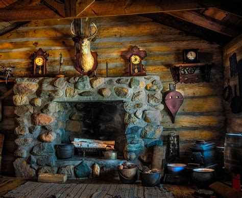 Log Cabin with Fireplace Photograph by Paul Freidlund - Fine Art America