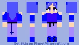 blue cat girl Minecraft Skin