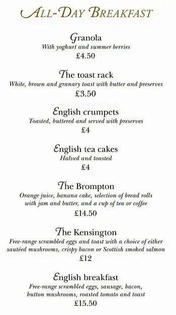 The Tea Room - Harrods Menu, Menu untuk The Tea Room - Harrods, Knightsbridge, London - Zomato UK