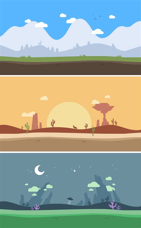 Game Background Art: Dribbble - backgrounds-full.png by Jonathan Kurten