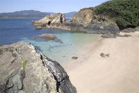 Santa Cristina Beach, Espasante, Galicia Stock Photo - Image of ...