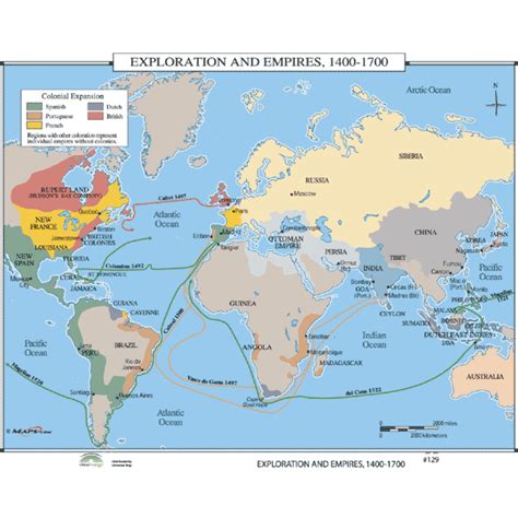 History Maps for Classroom - History Map #129 Voyages Of Exploration ...