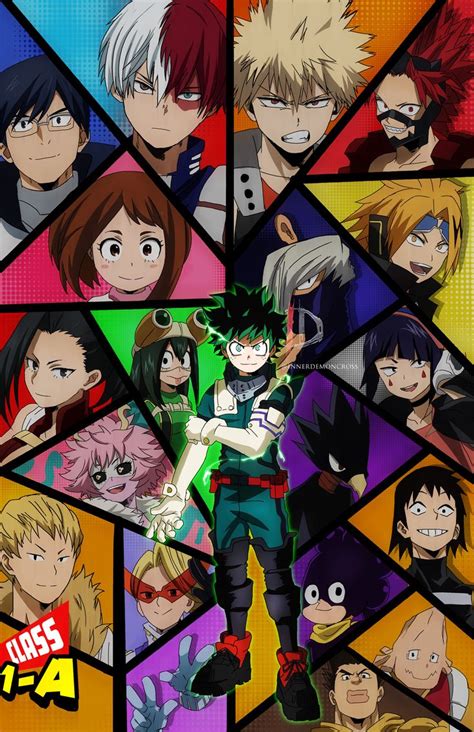 Class 1A from Inner Demon Art in 2021 | Anime, Anime guys, Hero poster