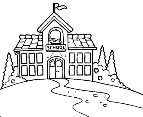 clipart black and white school building 20 free Cliparts | Download images on Clipground 2024